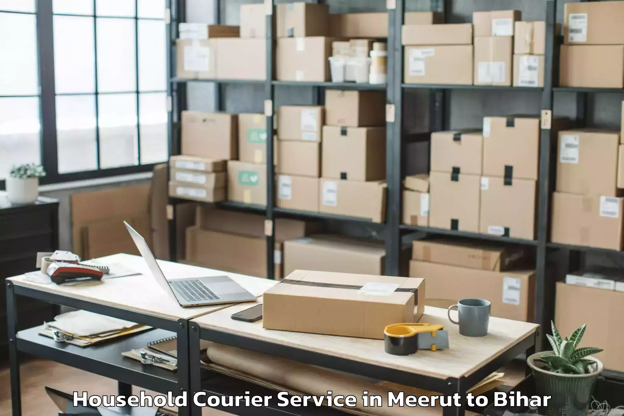 Reliable Meerut to Parsauni Household Courier